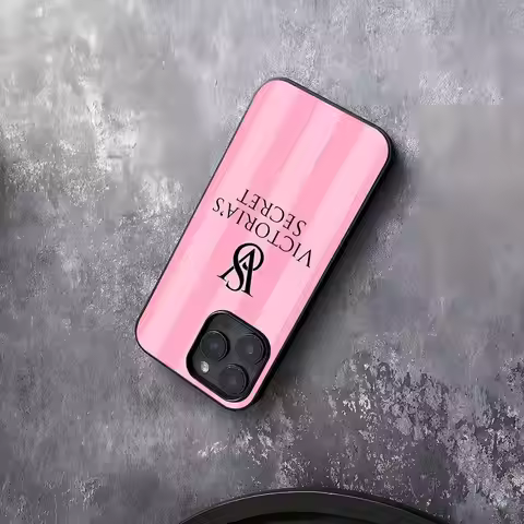 Luxury V-Victoria S-Secret VS Pink Phone Case for iPhone 17 Air 16 15 14 Plus 13 12 11 Pro Max Dual 