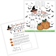 You’ve Been Booed Fall Halloween Door Signs Boo Your Neighbors Game | 25 pk 8x8” Flyers | Leave on P