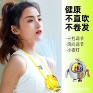 Small Toy Children's Day Mecha Electric Fan Fan usb Hanging Neck Outdoor Fan Male Gift Handheld Port