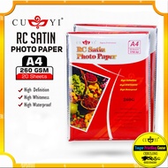 5 packs RC CUYI SATIN  PHOTO PAPER A4 - cebulong cuyi