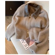 COLLAR CARDIGAN WOMAN AUTUMN WINTER JACKET WOMAN WINTER COAT