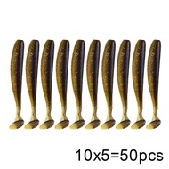 QXO 50 Pcs/Lot 7cm 10cm Soft Lure Shad Wobbler Silicone Bait Sea Worm Swimbait Streamer Silicone Lur