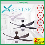 [Installation Promo] Bestar Vino 38" / 48" / 54" DC 5 blades Ceiling Fan with 3 Tone LED and Remote