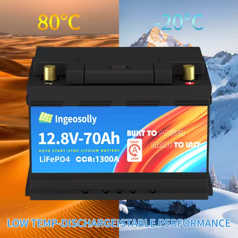 Higt CCA Car Start-Stop Lifepo4 Battery 072-20 12V 70AH LiFePO4 Starting Battery Built-in BMS for So