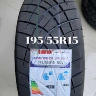 Hero รุ่น R111 แก้มดำ ยางรถยนต์ ขอบ15 ขนาด 195/50r15 และ 195/55r15 ปี 2024 Hero r111 195/55r15 One