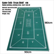 180x90cm Texas Hold'em Mat Casino Game Tablecloth Printed Exquisite Game Mat Poker Entertainment