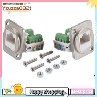 2PCS RJ45 Panel Mount  Terminal Adapter, RJ45/8P8C Female Panel Mount Connector, RJ45 Solderless Ter