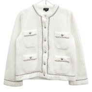 近全新 Chanel 獅子紐扣 P73520K10560 白色尼龍外套 白色 1396 [二手] CHANEL