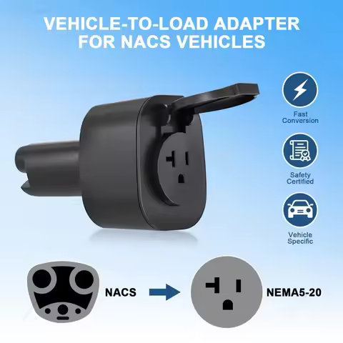 20A 110V AC NEMA 5-20 Socket NACS V2L Port EV Discharger Adapter for Hyundai Ioniq 5/6 for Kia EV6/9