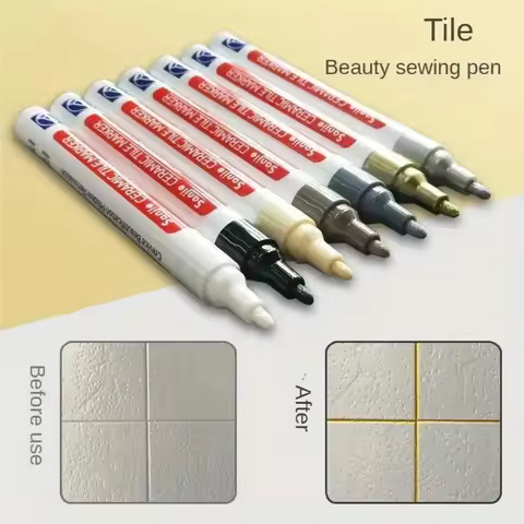Waterproof Ceramic Tile Grout Marker, Mold-Resistant Seam Pen for Kitchen & Bathroom Wall and Floor 