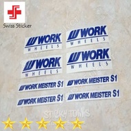 Wholesale Work Meister S1 car rim stickers ELEGAN