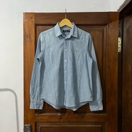 KEMEJA [S Man/ ML Woman] POLO Ralph Lauren Barcode Cotton Jeans Shirt Long Sleeve I Blue Jeans I Vin