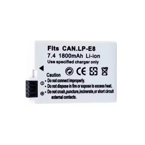 LP-E8 1800mAh EOS 650D 600D 700D 550D x4 x5 x6i x7i T4i Digital Camera Rechargeable Lithium Battery 