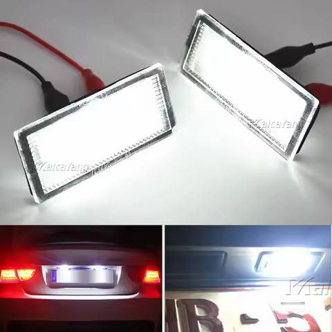 1Pair For BMW E66 E65 7-Series 735i 2006 2007 2008 NO Error LED Number License Plate Light White 12V