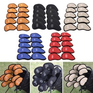 [szxmkj2lp] 10Pcs/ Meshy Golf Iron Covers Set Headcover Fit Most Irons Lightweight