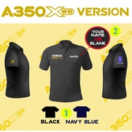 Airbus A350 XWB Embroidered Polo T-Shirt