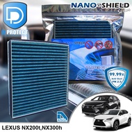 D Filter กรองแอร์ ใช้สำหรับ Lexus เล็กซัส NX200tNX300h สูตรนาโน ผสม คาร์บอน (D Protect Filter Nano-S