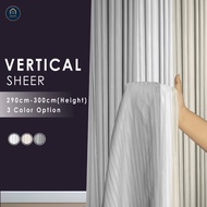 Sheer 4 Mix Vertical Whisper Day Curtain / Soft-touch / Made / Home Decor Hook Eyelet (290cm-300cm)