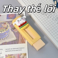 Sanrio Push-pull Eraser Capybara Cartoon Macaron Colored Eraser Telescopic Kawaii Childrens Pencil E