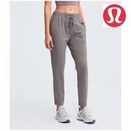 Lululemon loose yoga pants stretch drawstring straight leg casual fitness pants for women