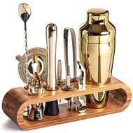 Cocktail Bar set Mixology Bartender Kit: 10-Piece Bar Tool Set with Stylish Bamboo Stand Bar Tool