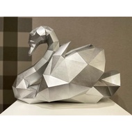 DIY 3D Papercraft A4 Paper Model Decor Kit: Swan