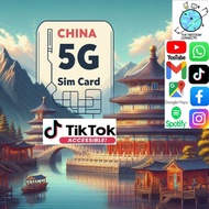CHINA SIM CARD *5G HIGH SPEED UNLIMITED DATA 50GB (3-30DAYS)*24HOURS USAGE* (VPN , CAN TT)