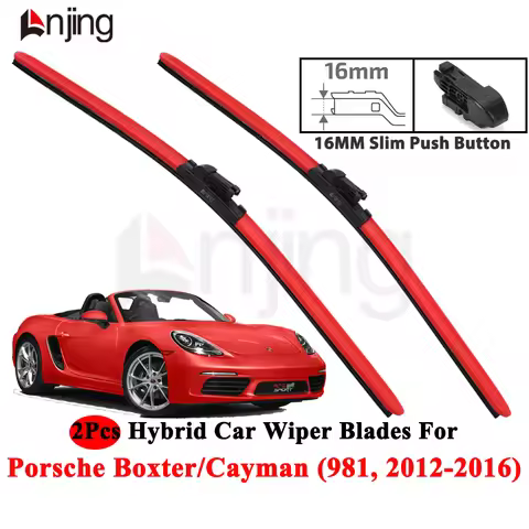 LNJING Colorful Wiper Blades For Porsche Boxster Cayman 981 2012-2016