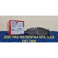 TRW-NISSAN SENTRA N16 1LEG FRONT DISC BRAKE PAD( GDB1008AT )
