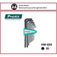 Pro'sKit HW-024  9Pcs Long Arm Hex Key Set(1.5/2/2.5/3/4/5/6/8/10mm)