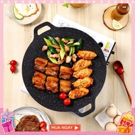 Cast iron pan SIZE 34 - Stone baking pan non-stick pan size 34 cm Korean non-stick stone pan chao da