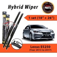 Hybrid Wiper Lexus ES250 2013 to 2017 18"+26" (1set)