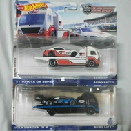Hotwheels Team Transport Toyota Supra GR / VW ID R