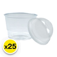 ARO Ice Cream Cup GPPS with Lid 7 oz x 25