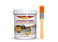 JUE-FISH - 透明防水膠【100g+油刷】外牆浴室廁所防水膠 地板防水劑 牆壁防漏塗料 防漏修補