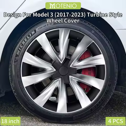 4PCS For TESLA Model 3 18 Inch Turbine Style Wheel Cover Hubcaps Only For Model 3(2017-2023) Can't B