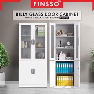 NEW SAMPAI PROMO! Finsso :Billy Bookshelf 5 tier / almari buku / Glass Wardrobe / Almari Berkaca / 2