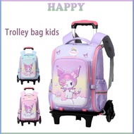 trolley bag for kids kuromi bag for school waterproof lightweight cute backpack for kids girl