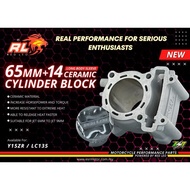 RED LEO RACING BLOCK KIT LC135 Y15ZR Y16ZR 65MM 63MM BODY LONG SLEEVE REDLEO ESR