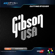 Cutting Sticker Decal Gibson USA Logo | Stiker Logo Gitar Gibson  USA 