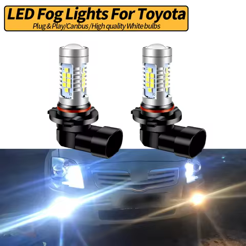 2pcs LED Fog Light Bulb 9006/HB4 Lamp Canbus For Toyota Avensis(T25) Hiace Alphard 10/20 Series Camr