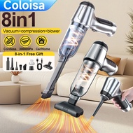 Coloisa 8 in1 Wireless Vacuum Cleaner Blower 60000RPM Cordless vacuum cleaner Air Duster Blower Car 
