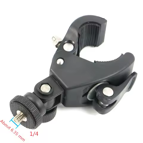 Universal 360 Degree Rotating 1/4 Camera DV Bike Bicycle Handlebar Clamp Bracket Tripod Mount Screw 