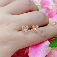 10k Rose Gold Flower Stud Earrings