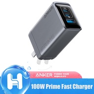 Anker 100W Prime Charger, 3-Port GaN Foldable USB C Charger 100W Multi-Device Fast Charger