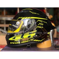 Fullface helmet with 2 glasses ROC R3 - ROC R03 - ROC 03 stamp v3 number 46, genuine glossy black, h