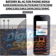 BATERRY NOKIA PHONE BL-4C COMPATIBLE PHONE NOKIA 6100/6300/6101/6170/6260/7270/2690/1006/1202/1661/2