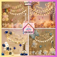 Birthday decoration Set for children with age number balloons and 7-branch balloon pillar balloon de