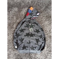BAPE GREY ZIPPER HOODIE