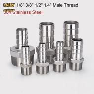 MAINAUSHUI6W 1Pcs Pipe Joint, BSPT Male Thread Hose Connector,  Connector Adapter 304 Stainless Stee